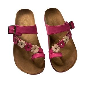 White Mountain Pink Floral Sandals